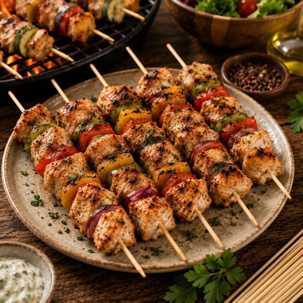Set de 200 Piques à Brochettes en Bambou 20 cm pour Barbecue et Apéritif – Bâtonnets de Cuisson pour Grill, Viande etc..