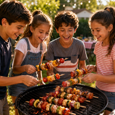 Set de 200 Piques à Brochettes en Bambou 20 cm pour Barbecue et Apéritif – Bâtonnets de Cuisson pour Grill, Viande etc..