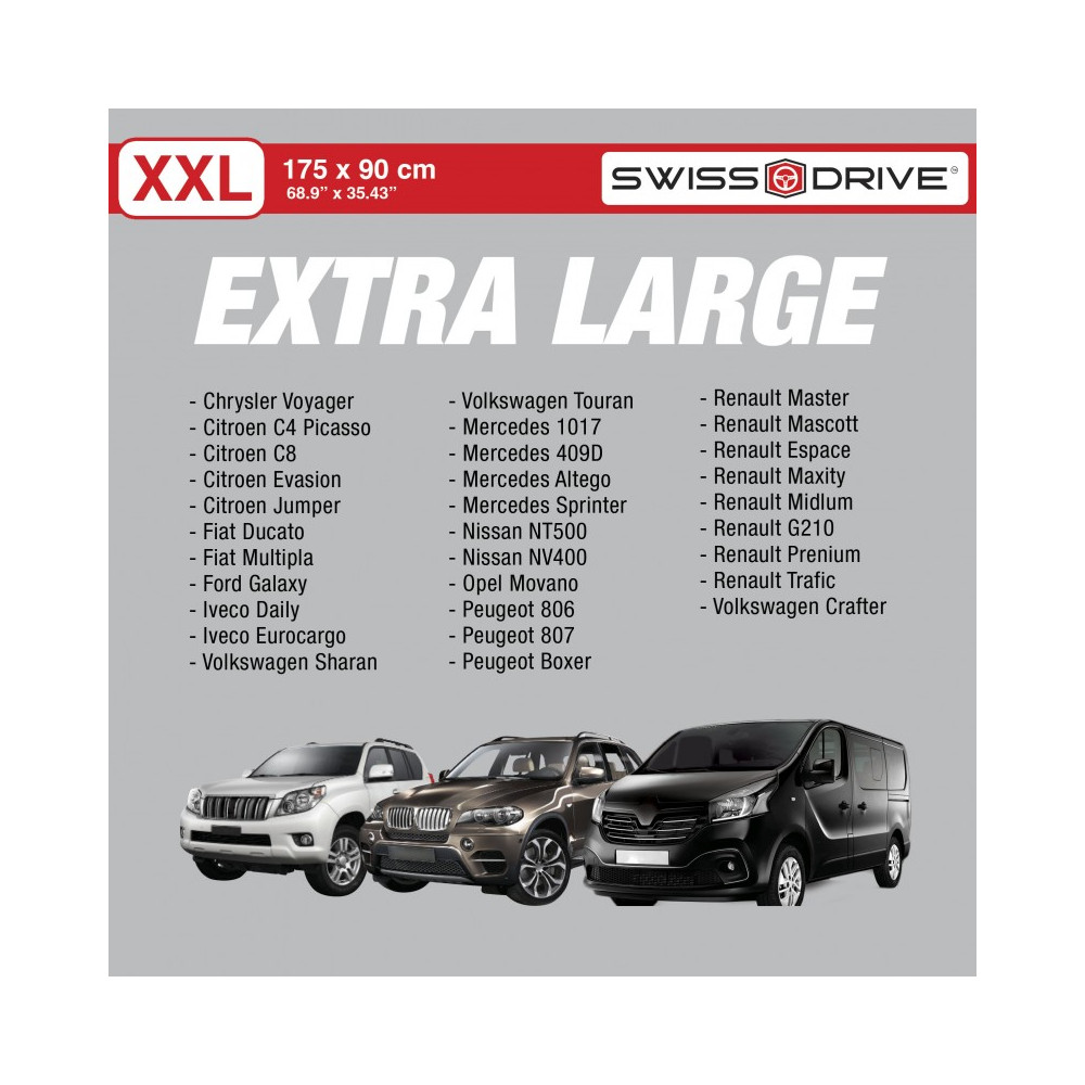 Pare Soleil Frontal Voiture 175 x 90 cm Pliable avec Ventouses – Protection UV et Chaleur pour Pare Brise