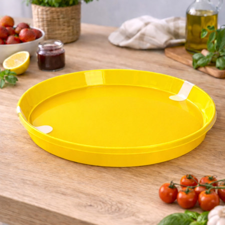 CREPBOX - Boîte de Conservation Ronde 31 cm pour Crêpes, Tortillas et Pizza avec Couvercle - Couleur Aléatoire