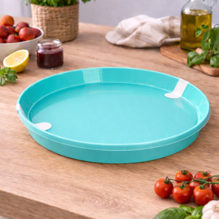 CREPBOX - Boîte de Conservation Ronde 31 cm pour Crêpes, Tortillas et Pizza avec Couvercle - Couleur Aléatoire