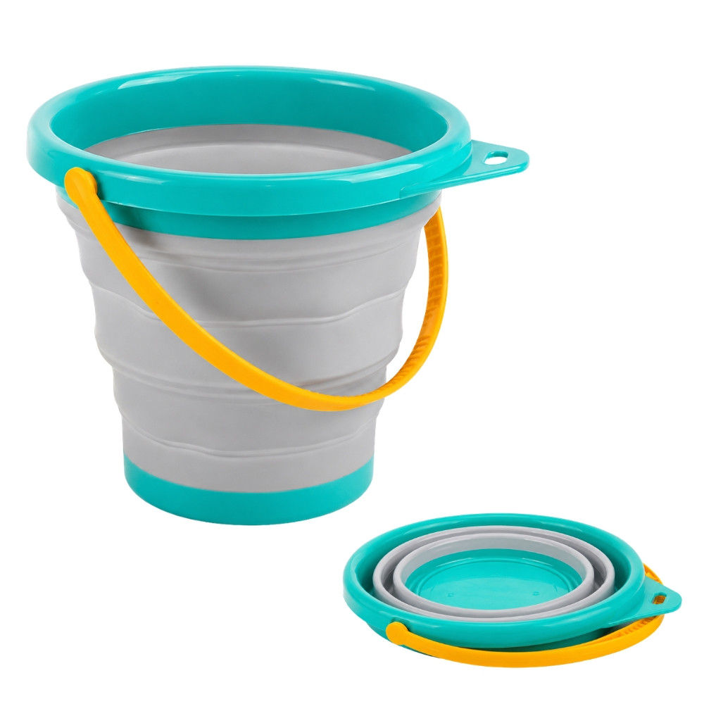 SEAUFLEX - Seau Pliable Coloré Multi Usages 17 cm Compact et Pratique – Seau Souple pour Camping, Jardin, Plage et Rangement