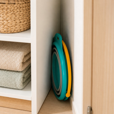 SEAUFLEX - Seau Pliable Coloré Multi Usages 17 cm Compact et Pratique – Seau Souple pour Camping, Jardin, Plage et Rangement