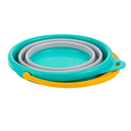 SEAUFLEX - Seau Pliable Coloré Multi Usages 17 cm Compact et Pratique – Seau Souple pour Camping, Jardin, Plage et Rangement