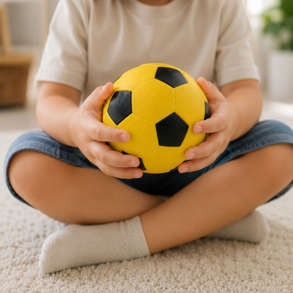 MINIBALL - Set de 3 Mini Ballons de Foot Colorés 10 cm – Ballons Souples pour Enfants, Jeux Extérieur, Plage et Loisirs