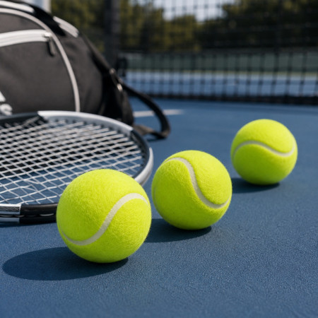 TENNISBALL - Set de 6 Balles Jaunes Classiques pour Tennis – Balles pour Entraînement, Loisirs et Jeux Extérieur