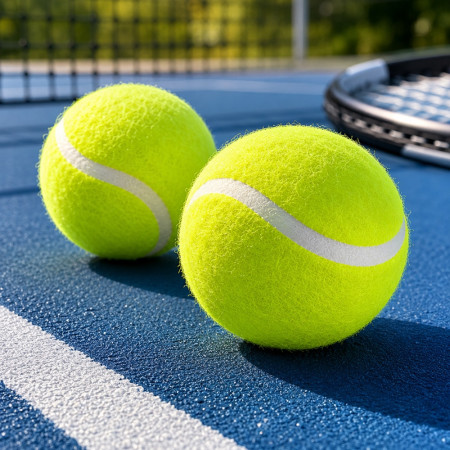 TENNISBALL - Set de 6 Balles Jaunes Classiques pour Tennis – Balles pour Entraînement, Loisirs et Jeux Extérieur