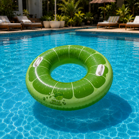 Bouée Ronde Orange 80 cm Gonflable pour Piscine et Plage – Matelas Flottant Fun pour Été, Vacances et Jeux d’Eau