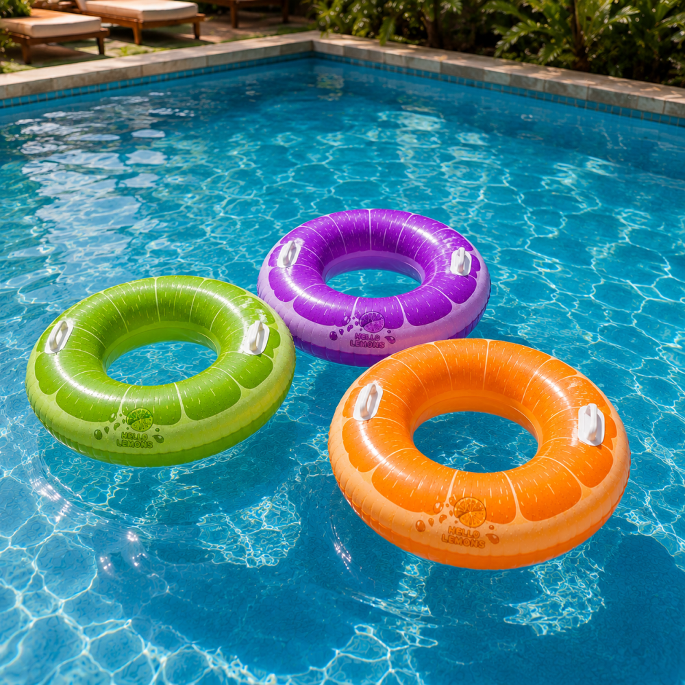 Bouée Ronde Orange 80 cm Gonflable pour Piscine et Plage – Matelas Flottant Fun pour Été, Vacances et Jeux d’Eau