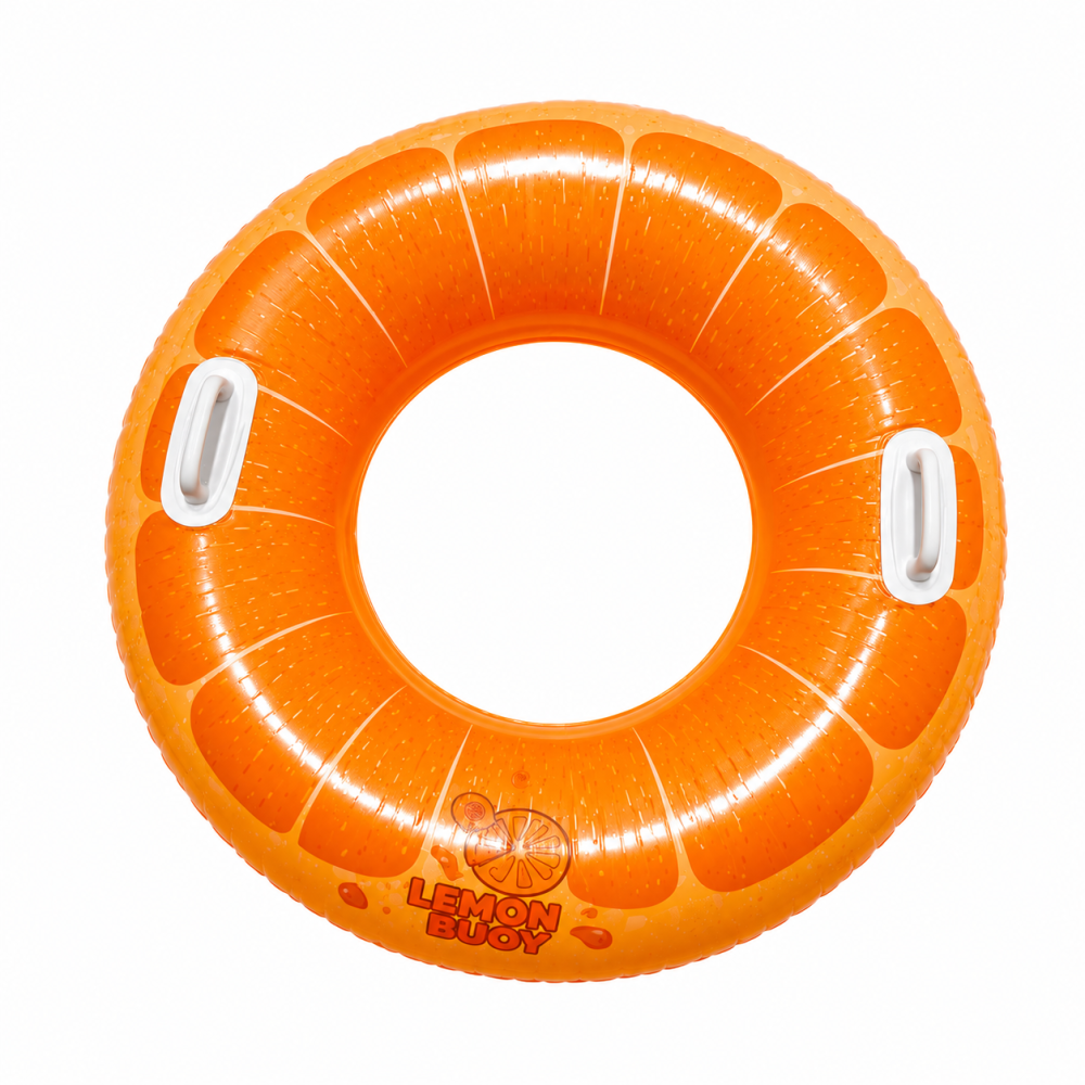 Bouée Ronde Orange 80 cm Gonflable pour Piscine et Plage – Matelas Flottant Fun pour Été, Vacances et Jeux d’Eau