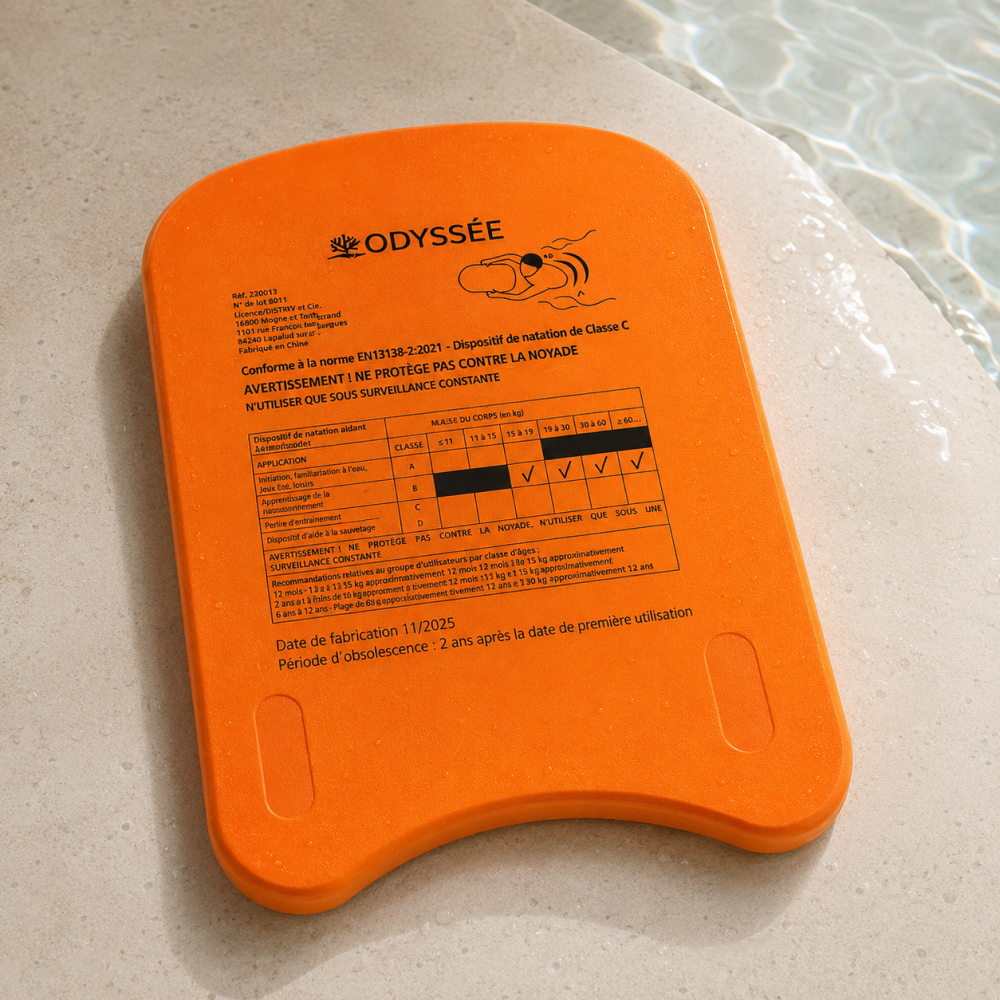 Planche de Natation Enfant 45cm pour Apprentissage de la Nage – Aide à la Flottaison pour Piscine et Initiation Aquatique					