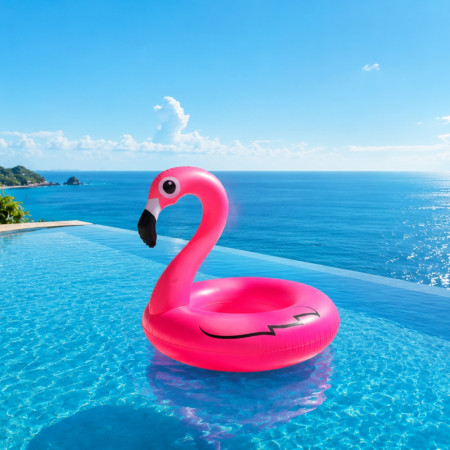 Bouée Flamant Rose Géante 120 cm – L'Accessoire Tendance de Votre Été !