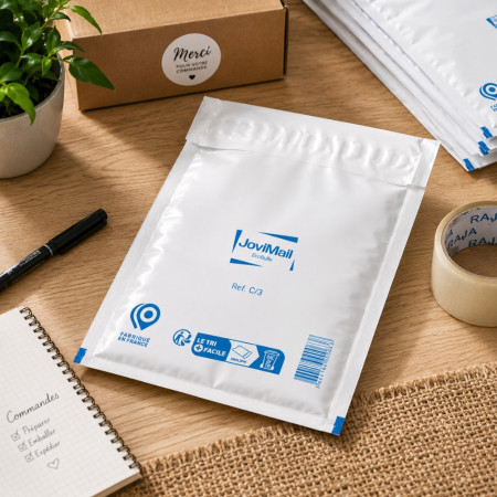 Lot de 100 Enveloppes à Bulles Blanches C/3 150 x 210 mm – Pochettes Matelassées d’Expédition pour Protection et Envoi de Colis