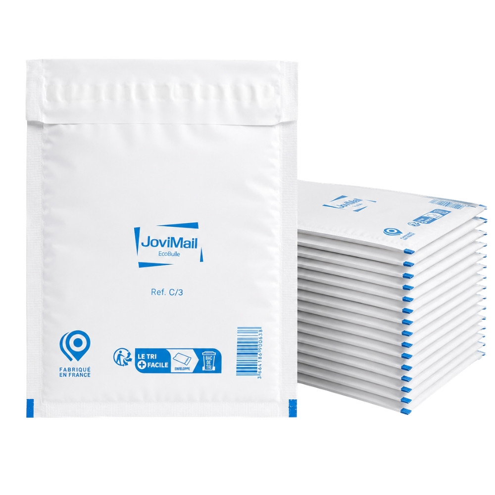 Lot de 100 Enveloppes à Bulles Blanches C/3 150 x 210 mm – Pochettes Matelassées d’Expédition pour Protection et Envoi de Colis