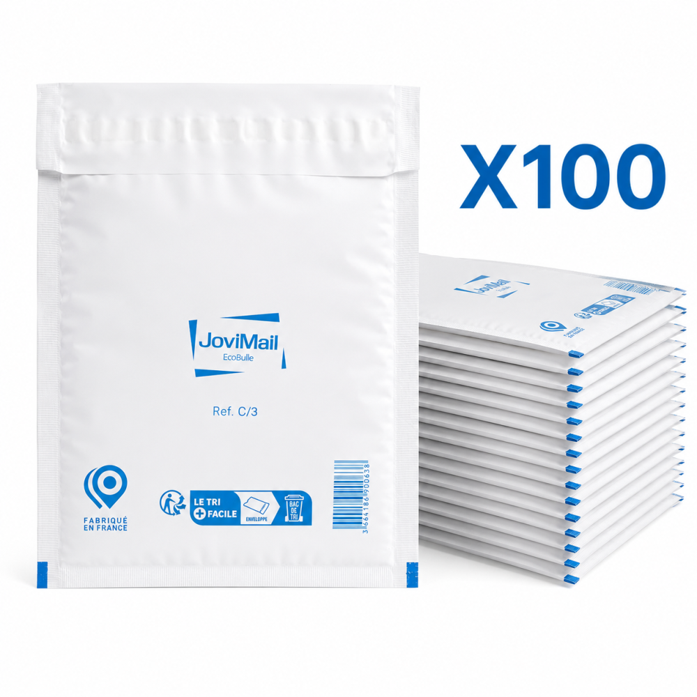 Lot de 100 Enveloppes à Bulles Blanches C/3 150 x 210 mm – Pochettes Matelassées d’Expédition pour Protection et Envoi de Colis