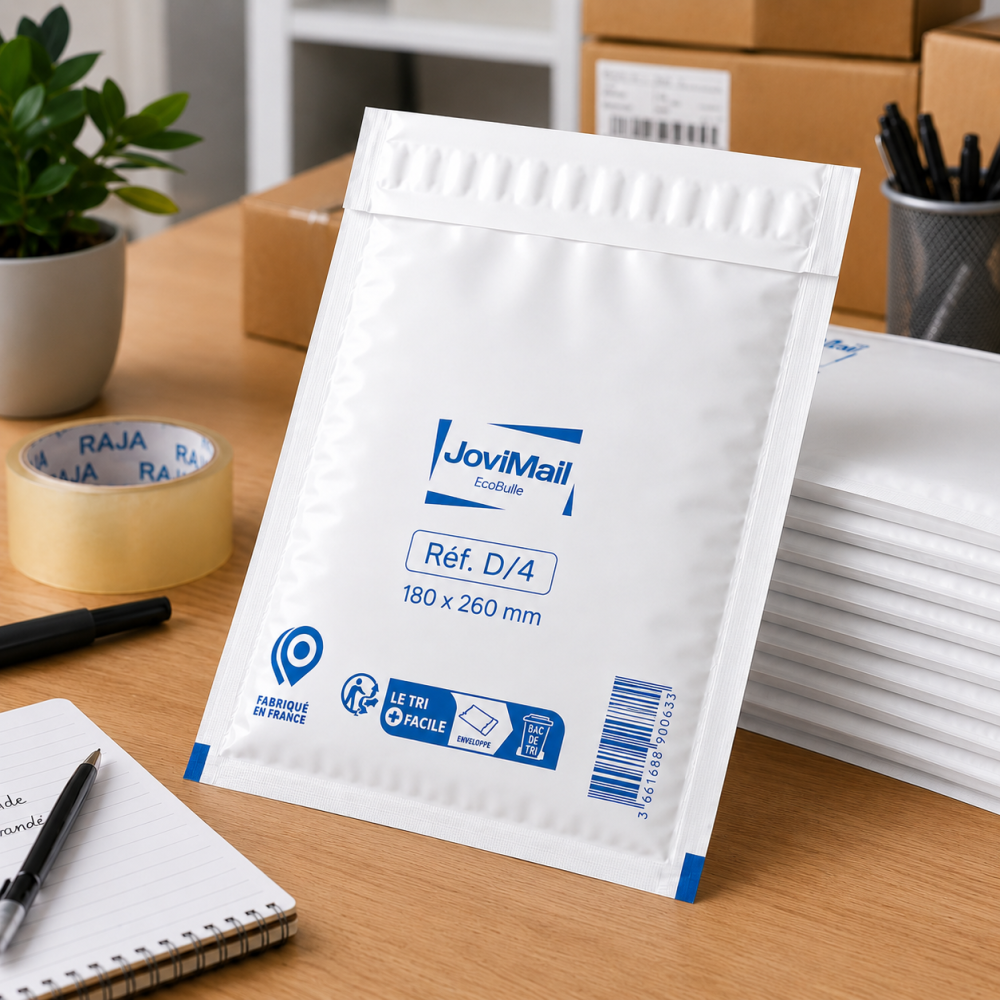 Lot de 100 Enveloppes à Bulles Blanches D/4 180 x 260 mm – Pochettes Matelassées d’Expédition pour Protection et Envoi de Colis