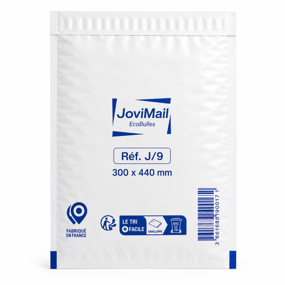 Lot de 50 Enveloppes à Bulles Blanches J/9 300 x 440 mm – Pochettes Matelassées d’Expédition pour Protection et Envoi de Colis