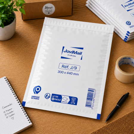 Lot de 50 Enveloppes à Bulles Blanches J/9 300 x 440 mm – Pochettes Matelassées d’Expédition pour Protection et Envoi de Colis