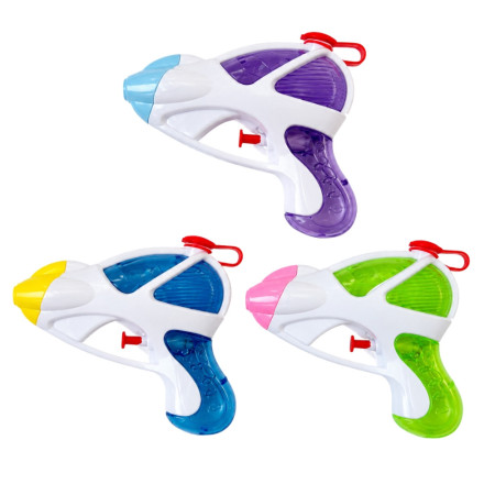 FUTURGUN - Set de 3 Pistolets à Eau Design Futuriste 13 cm Colorés – Jouets d’Eau pour Enfants en Couleur Aléatoire