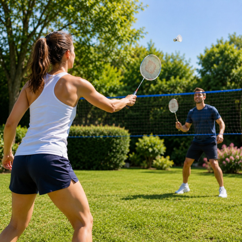 BADVOLANT - Set de 6 Volants de Badminton Blancs 8,5 cm en Plastique et Nylon – Volants Légers pour Entraînement, Loisirs et Jeu