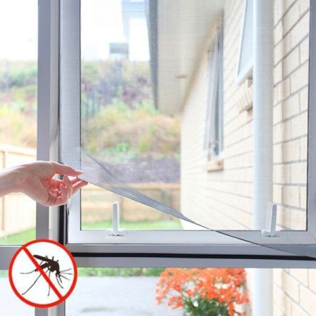 Moustiquaire Pour Fenêtre Avec Fixation Velcro 120 x 100 cm Filet Noir Anti-moustique Insecte