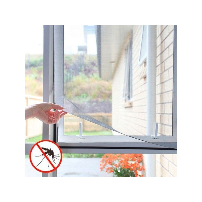 Moustiquaire Pour Fenêtre Avec Fixation Velcro 120 x 100 cm Filet Noir Anti-moustique Insecte