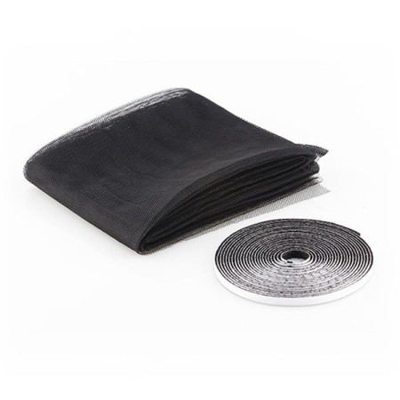 Moustiquaire Pour Fenêtre Avec Fixation Velcro 120 x 100 cm Filet Noir Anti-moustique Insecte