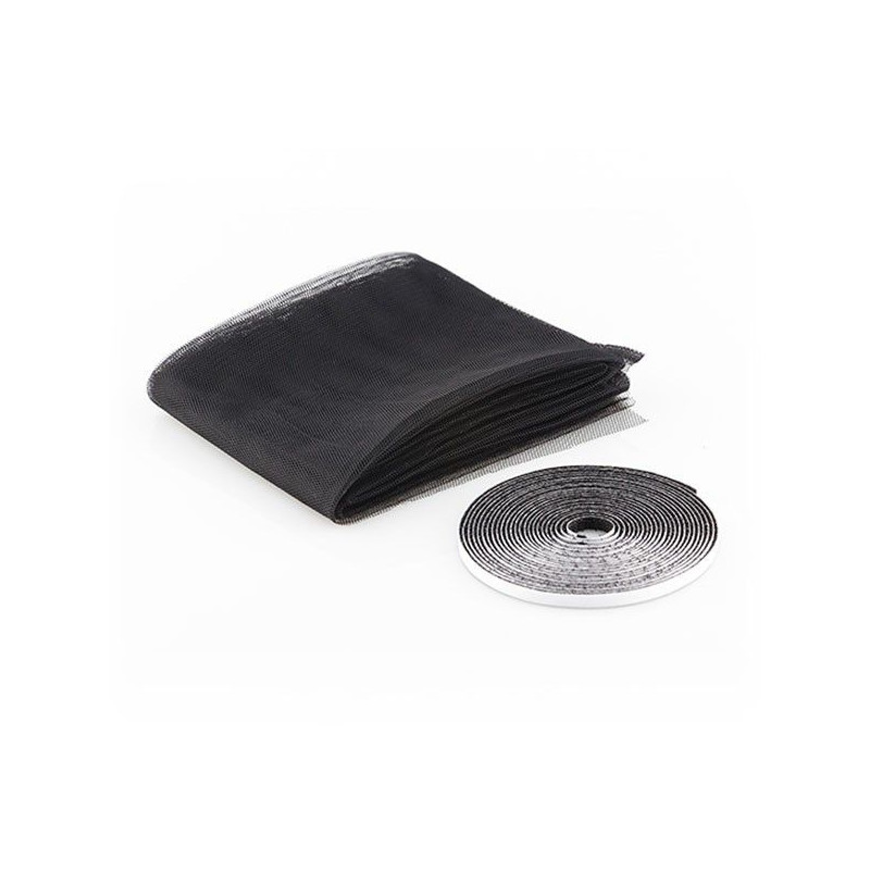 Moustiquaire Pour Fenêtre Avec Fixation Velcro 120 x 100 cm Filet Noir Anti-moustique Insecte