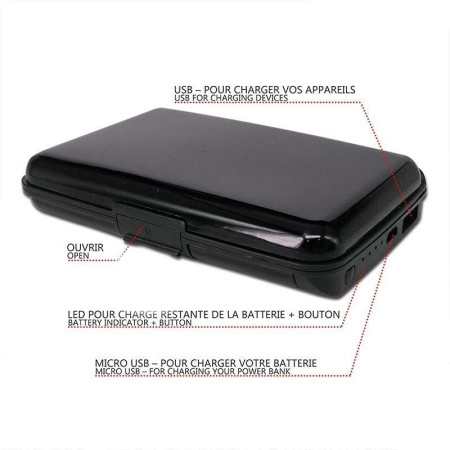 Porte-Cartes de Sécurité et Power Bank
