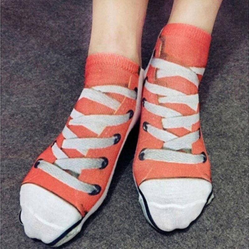Pack de 7 Chaussettes Socquettes 3D Imprimés Taille Unique - 35 à 42
