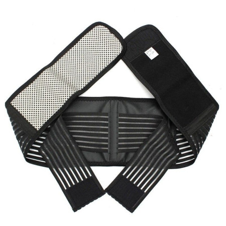 Ceinture Lombaire Réglable Auto-Chauffante Biomagnétique avec Pierre Tourmaline