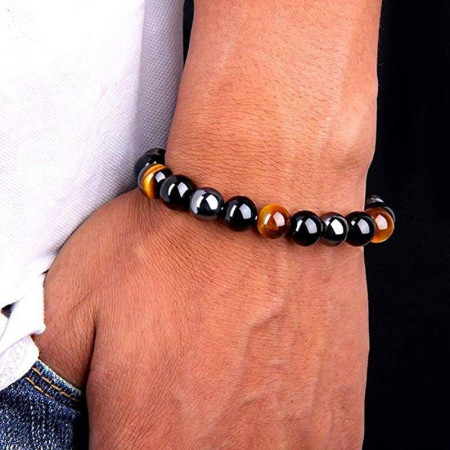 Bracelet Pierres Protectrices Triple Action