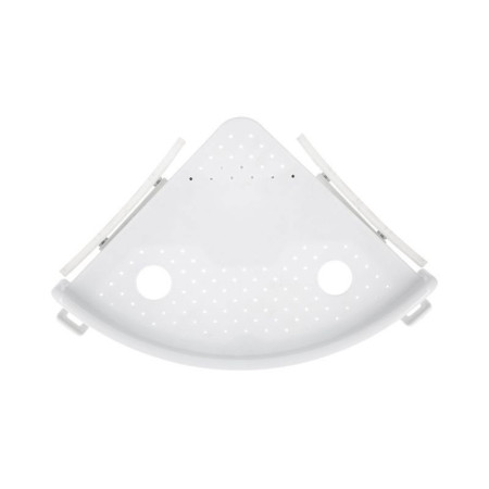 Etagère d'angle avec bouton poussoir sans percer