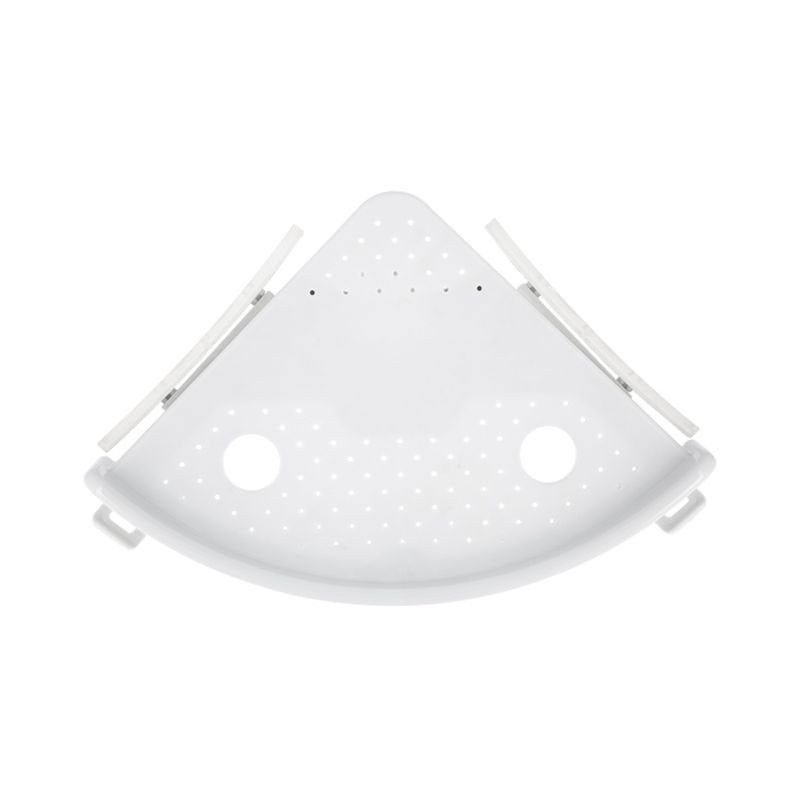 Etagère d'angle avec bouton poussoir sans percer