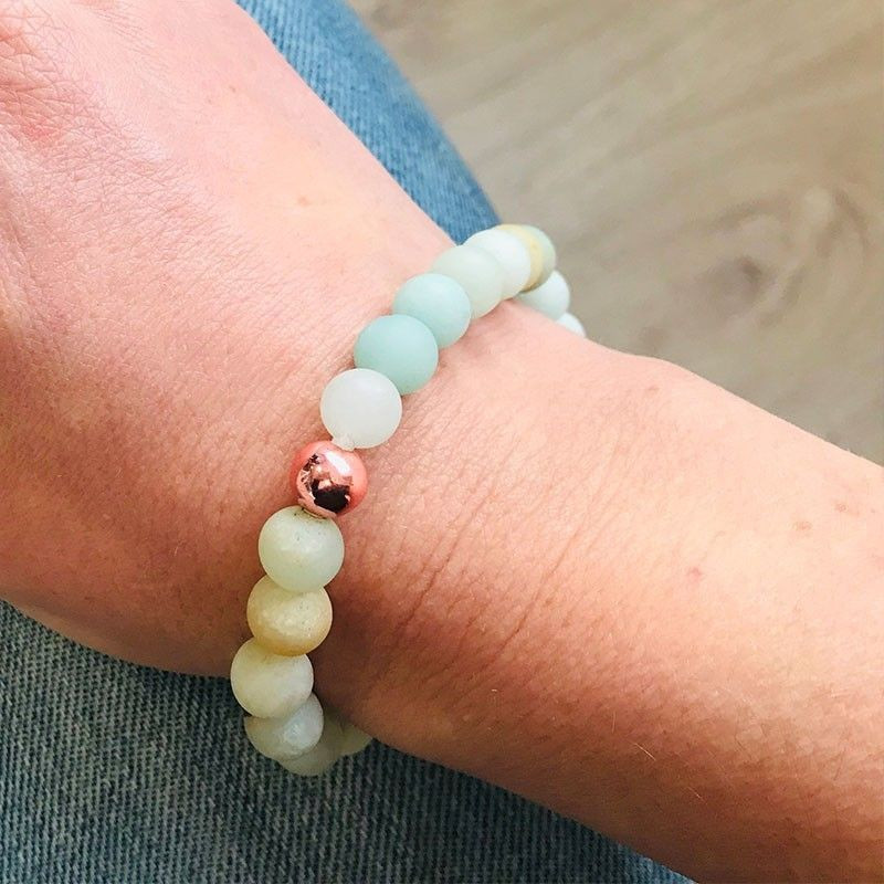 Bracelet de Méditation avec Perles Amazonite