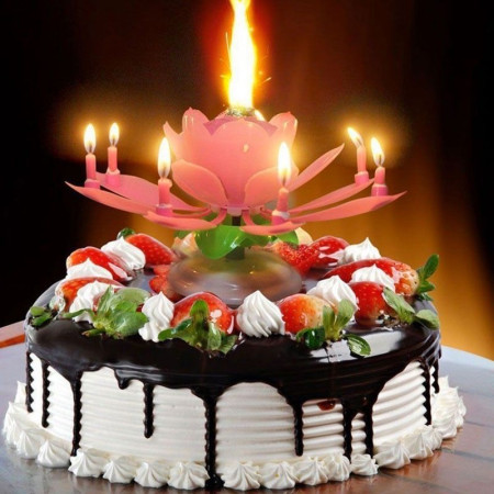 Bougie-Fleur d’Anniversaire