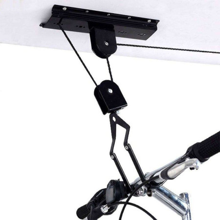 Support Lève Vélo de Plafond + Fixations et Crochet