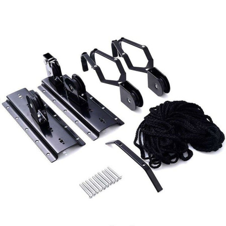 Support Lève Vélo de Plafond + Fixations et Crochet