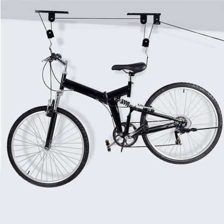 Support Lève Vélo de Plafond + Fixations et Crochet