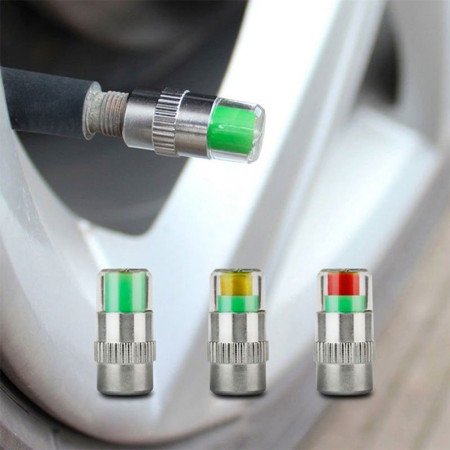 Bouchon De Valve Avec Indicateur Témoin De Pression Des Pneus De Voiture