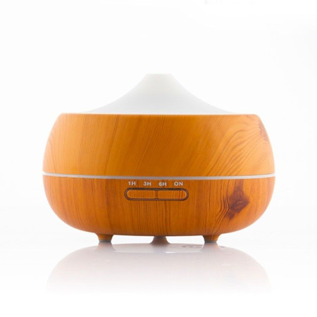 Humidificateur Diffuseur d'Arômes avec LED et Effet Bois