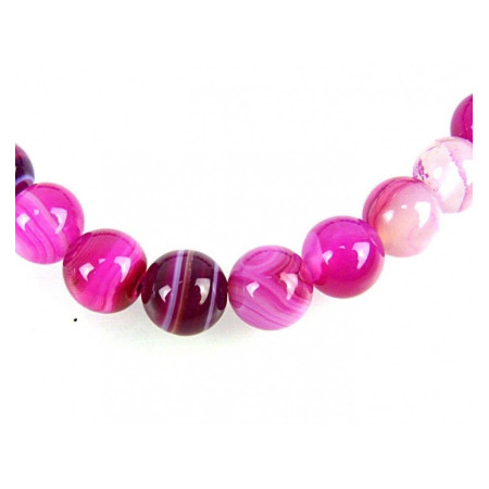 Bracelet Lithothérapie en Agate Rose - Chance, paix intérieure