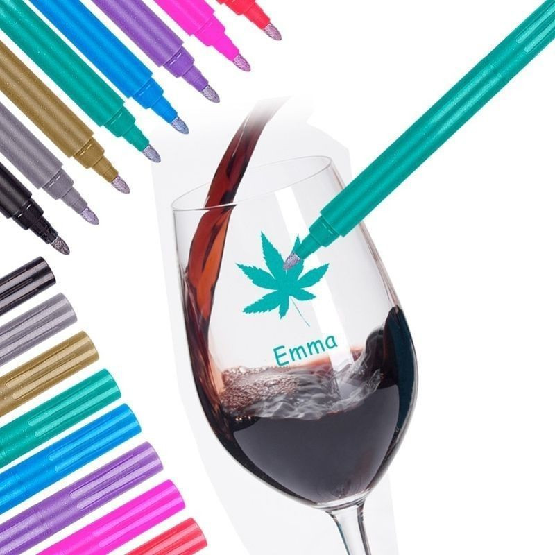 Pack de 8 feutres marqueurs sur verre