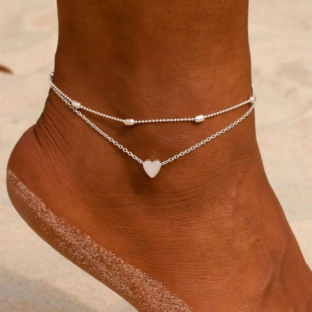 Bracelet double chaine pour cheville