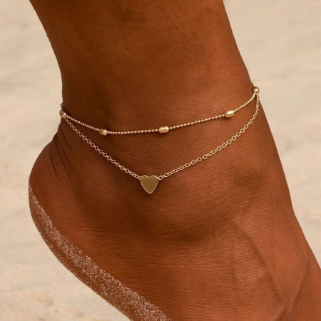 Bracelet double chaine pour cheville
