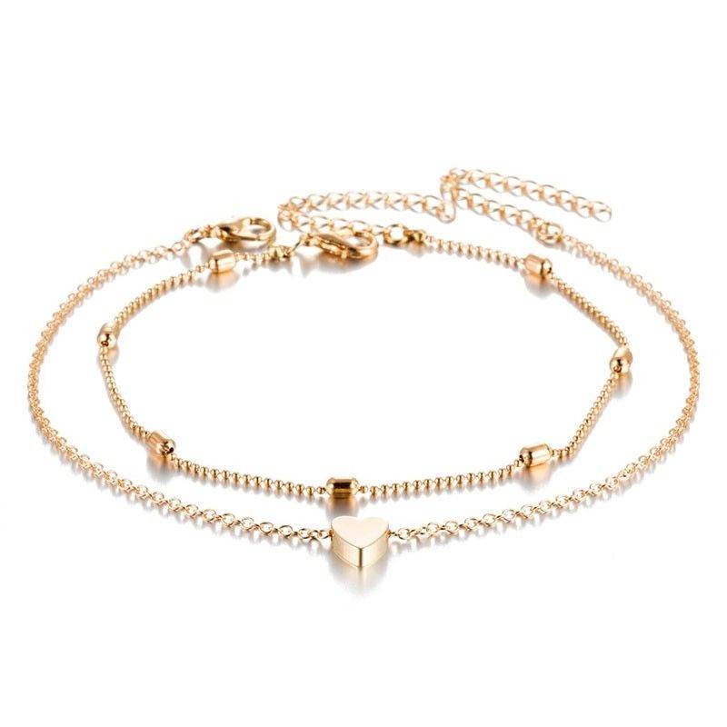 Bracelet double chaine pour cheville