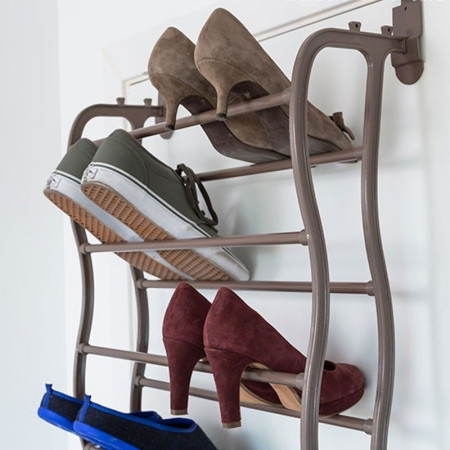 Meuble à Chaussures 12 Etagères à Suspendre Sur Porte De Placard Capacité de 36 Paires De Chaussures