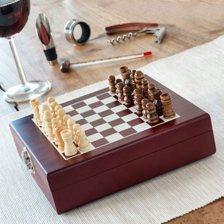 Ensemble d'Accessoires à Vin et Échecs (37 Pièces)