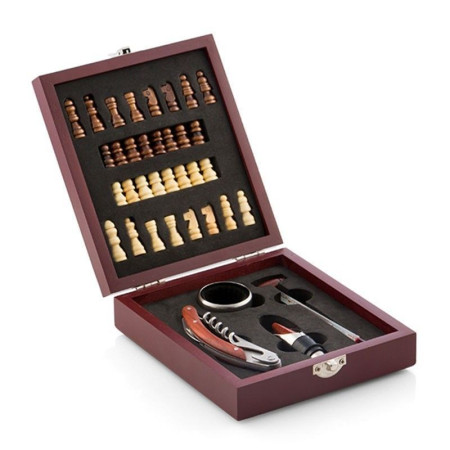 Ensemble d'Accessoires à Vin et Échecs (37 Pièces)