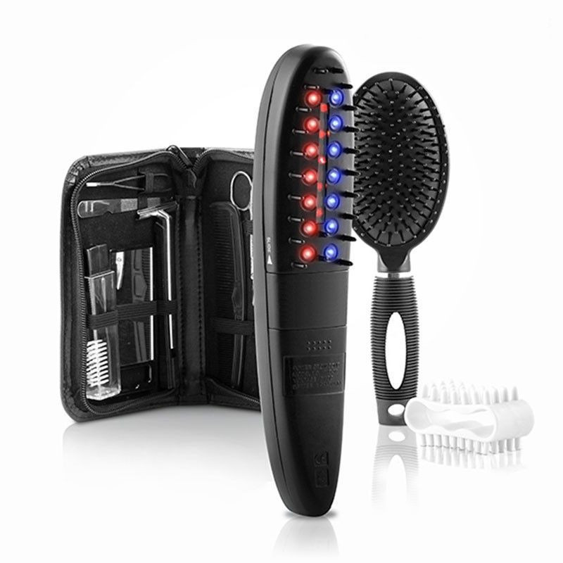 Brosse électrique anti-chute de cheveux avec accessoires
